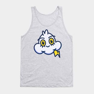 Happy Cute Cloud with mini thunder Tank Top